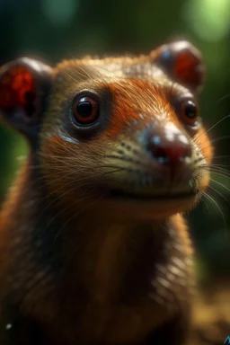 portrait of rad mad Chad gremlin mongoose, prize winning oil painting,bokeh like f/0.8, tilt-shift lens 8k, high detail, smooth render, down-light, unreal engine