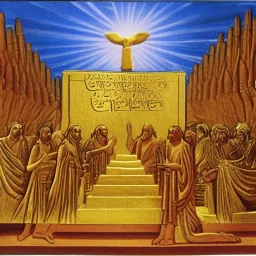 ark of the covenant, receiving the ten commandments, holy, sacred, God descending