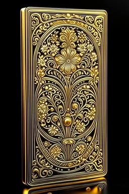 rectangular gold delicate art nouveau book cover