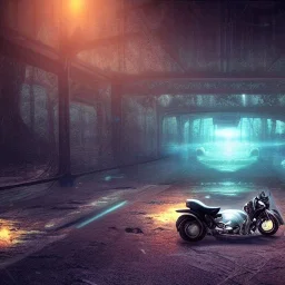 8k resolution beautiful cozy inviting Stoked biker cyberspace sci-fi digital illustration matte painting.