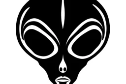 alien head clip art stencil