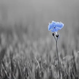 single long stem wild flower in a field, soft focus, award winning landscape photography, nature photography, r/mostbeautiful