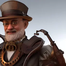 Tom hanks steam punk character very detailed cinematic unreal engine photo realistic