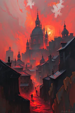 infernal city painting olép
