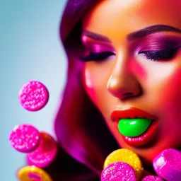 woman made of candy