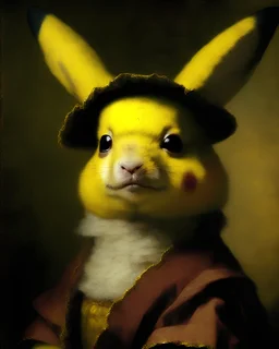 portrait of picachu, Rembrandt style