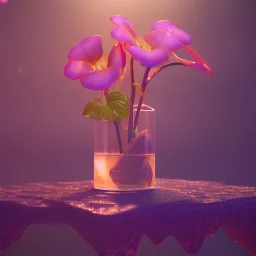 Exotic surreal living glass prism flowers by Chris Wood, sunbeams, intricate details, hyper realistic, 8K resolution, featured on behance