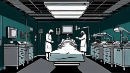 A horror-style operating room