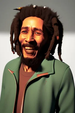 Bob Marley singing and smoking joint