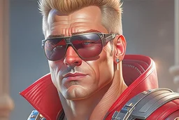 Photoreal Duke Nukem with shades