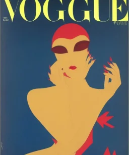 Front Cover of Vogue. Art by "Eduardo García Benito" "Benito". Striking covers in which he combined geometry with color contrasts in an impressive way. End of the roaring twenties of the twentieth century.