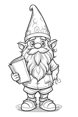 outline art for cute the Gnomes , coloring pages with, white backgroud, sketch style, full body,only use outline, mandala style, clean line art, white background, no shadows and well outlined