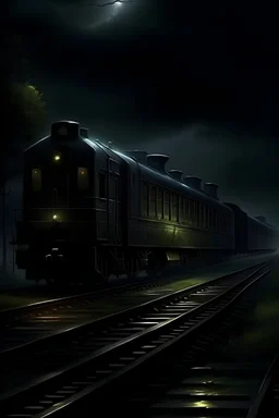 the night train Lionel Walden style cinematic dramatic hd hig hlights detailled real wide and depth atmosphere