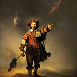 Rembrandt, space, stars, mutants