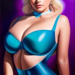 Ultra detailed fullbody Portrait in oil on canvas of beautiful busty R.Mika,extremely detailed digital painting,ultrarealistic skin,intense stare, extremely detailed face, crystal clear eyes, mystical colors ,perfectly centered image, perfect composition, rim light, beautiful lighting,masterpiece ,8k, stunning scene, raytracing, anatomically correct, in the style of uncannyknack and Ohrai Noriyoshi and robert e howard and Steve Jung and Wizyakuza.