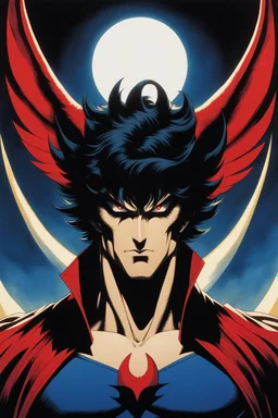 Highly detailed portrait of Go Nagai's Devilman, by Sean Gordon Murphy, inspired by Image Comics, inspired by Marvel Comics, inspired by DC Comics, inspired by The Owl House, inspired by capcom, inspired by Netflix Castlevania