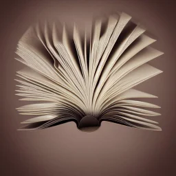 Floating book with magical swirls swirling around it and lifting it into the air