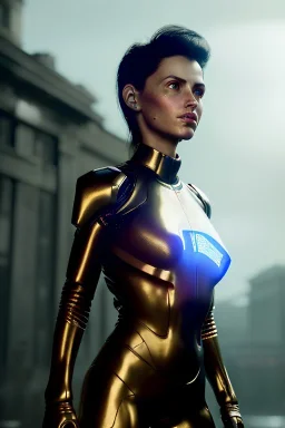 Ultra Realistic sci-fi scene, portrait, brunette woman, Ava garner face, perfect iris, glow eyes, makeup. Aliens background, Retro sci-fi style, helmet, tight latex coat, fog, rain, soft color, highly detailed, unreal engine 5, ray tracing, RTX, lumen lighting, ultra detail, volumetric lighting, 3d, finely drawn, high definition, high resolution.