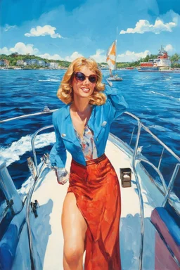 on the boat , american 1960's pop art