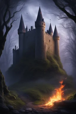 The castle's stone, can't quell the fire As whispers weave, the ghostly choir [Outro] The crown falls down, in twilight's bower 'Tis silent now, the final hour