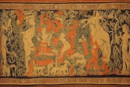 Ancient tapestry the world's creation and gods