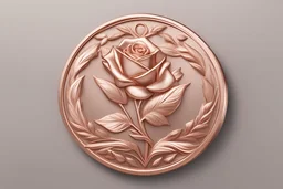 one rose gold color medal rank image