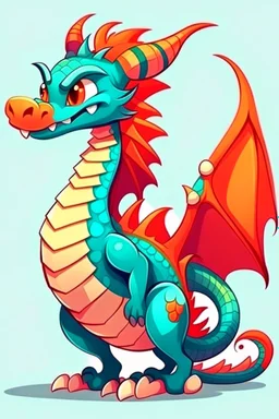 Cartoon style dragon female