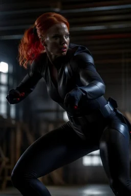 black widow in action