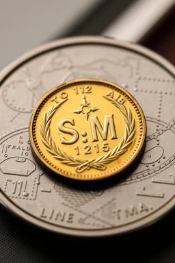 front view of the SAM on a coin