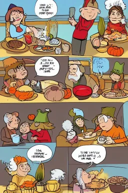 thanks giving turkey line art comic