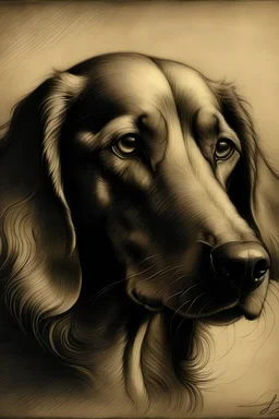 portrait of a dog by leonardo davinci