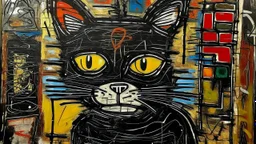 Basquiyat style cat