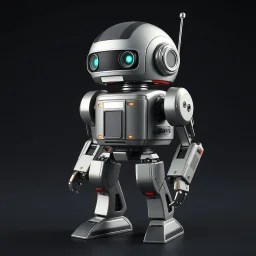 a retro-futuristic droid, space age, star wars, digital art, 3d render