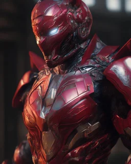 Iconic Kat-Man, red and silver, ultra-detailed armor, stunning portrait, dynamic shot, richly saturated colors, full body, cinematic atmosphere, global illumination, intricate shadows, reflections, Octane rendering, hyper-realistic, unparalleled detail, 8K , concept art, physically based rendering, dynamic angles, intricate textures, subsurface scattering, timeless masterpiece, AI enhanced, GAN, ray tracing, depth of field, neural network,