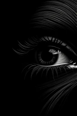 drawn eyelashes, on black background 8k