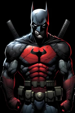 batman in deadpool style