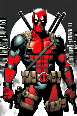 Deadpool in the style of Greg Capullo