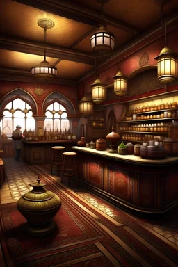 tea shop inside Arabian Nights