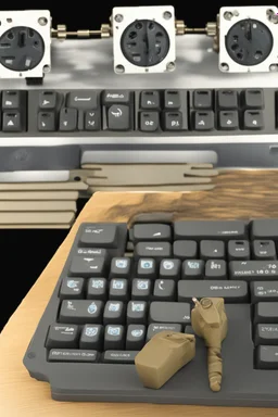 A weaponized computer keyboard that shoots lightning bolts and is a remote controlled bomb.