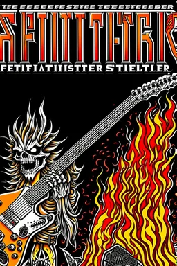 Banner for the Facebook page of a metal radio show called firestater.