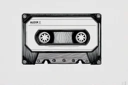 draw a rough sketch of audio tape,, technical