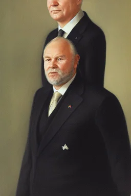 Pretty Portrait of a rich socialdemocratic norwegian male president in 2068
