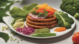 "The image of the article is a photograph of a delicious and colorful plant-based meal, representing the diversity and beauty of plant-based foods. This image features an artistic composition that highlights vibrant colors and fresh, healthy ingredients used in plant-based recipes. It reflects not only the beauty of plant-based cooking but also its delicious and nutritious taste."