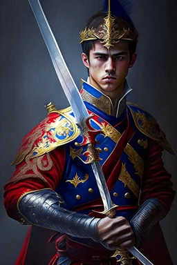 young adult royal guard swordsman