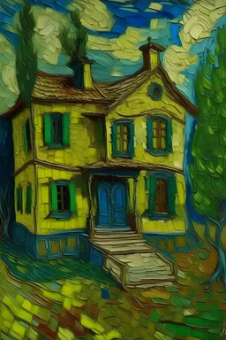 Portrait of a magic house by Van Gogh