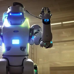 cybernetic robot, 3d ambient,3d depth, neon light,incredible, realistic, incrate detail, unreal engine