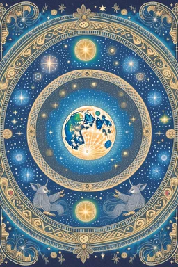 Celestial tarot moon