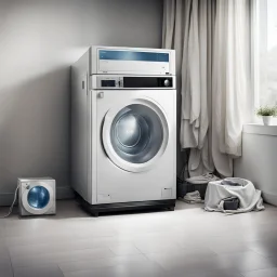 A machine that is both a television set and a washing machine