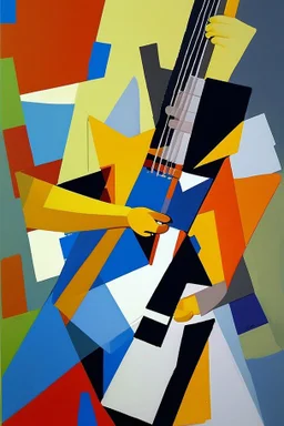 picasso gitaar schilderrij abstract cubisme