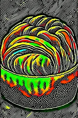 Vintage pop art style, challah bread